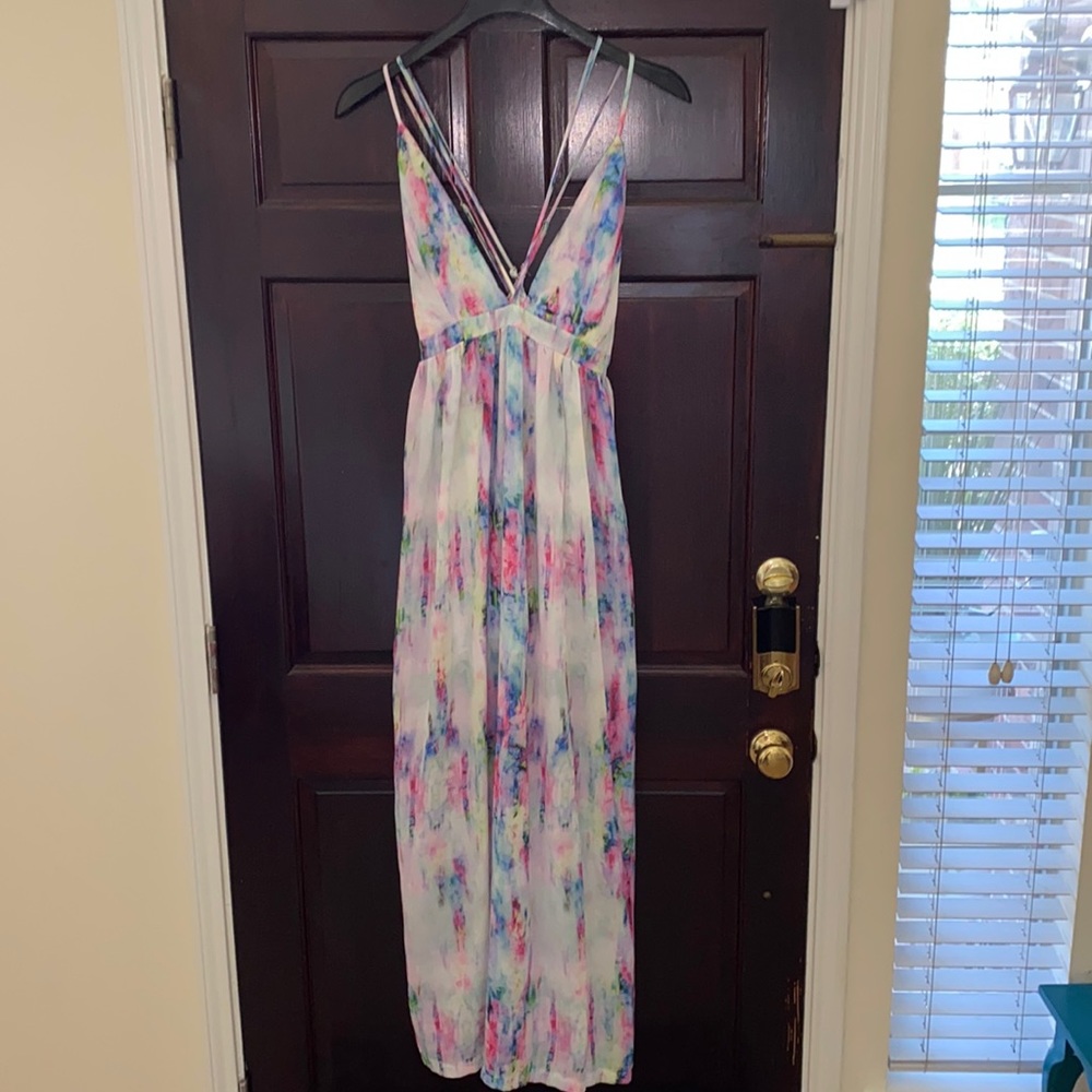 Multicolored Maxi Dress Large